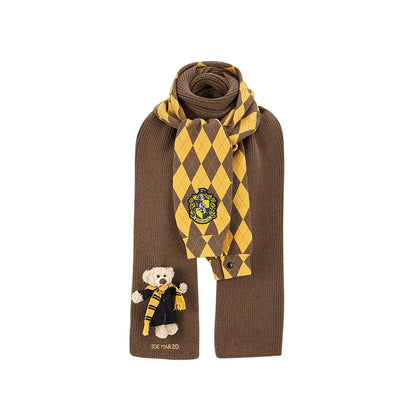Harry Potter × 13DE MARZO Hogwarts Four Houses Bear Scarf - 13DE MARZO