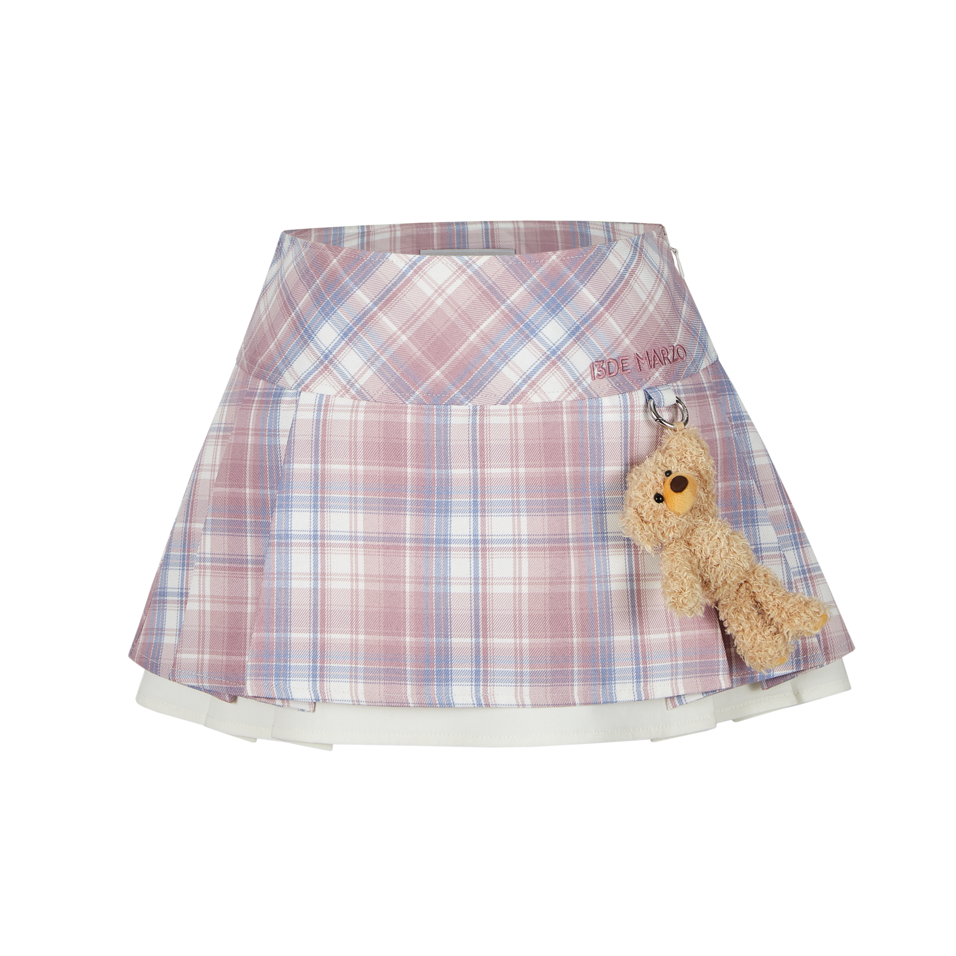 13DE MARZO Plaid Low Waist Pleated Skirt 13DE MARZO Plaid Low Waist Pleated Skirt