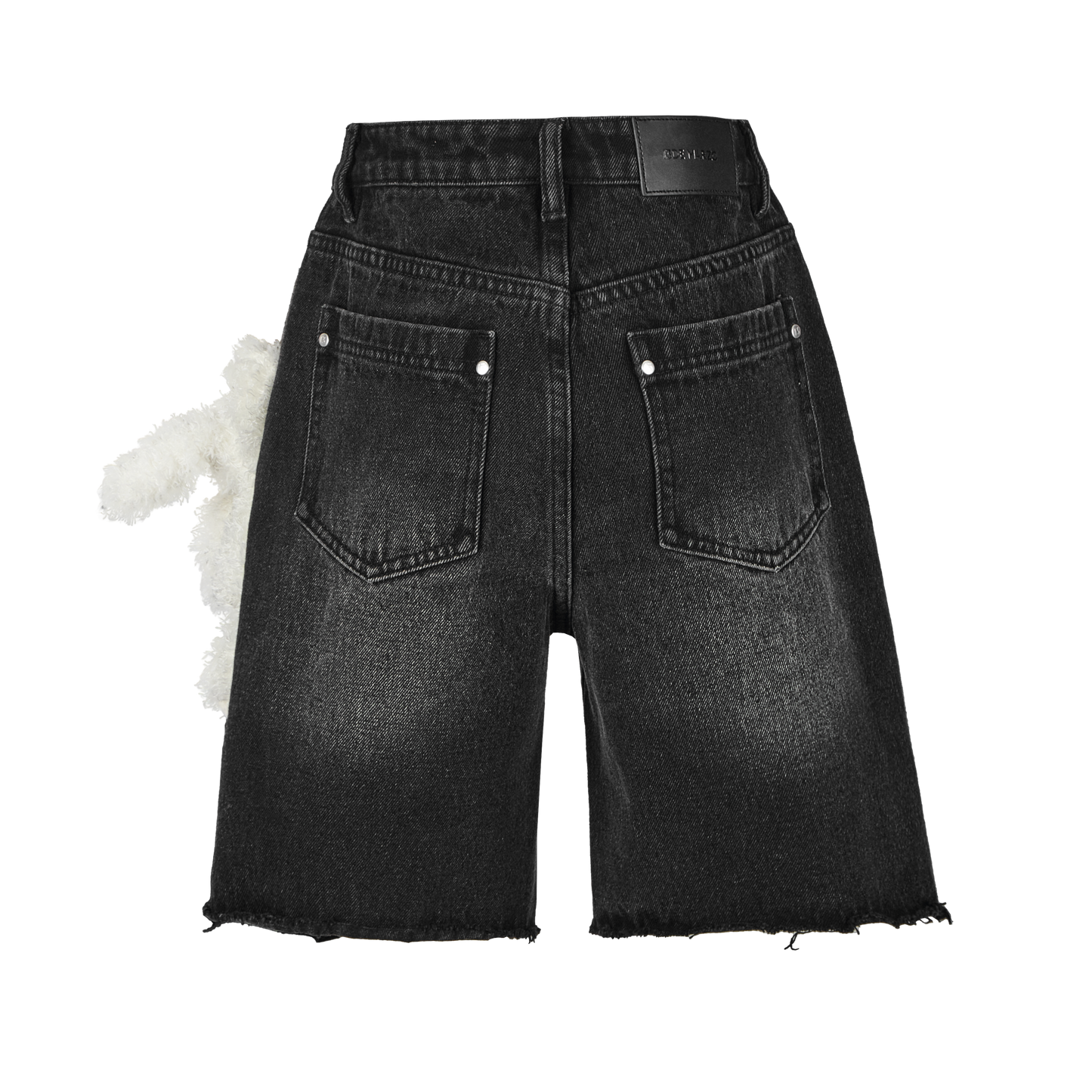 13DE MARZO Bear Denim Logo Bike Shorts