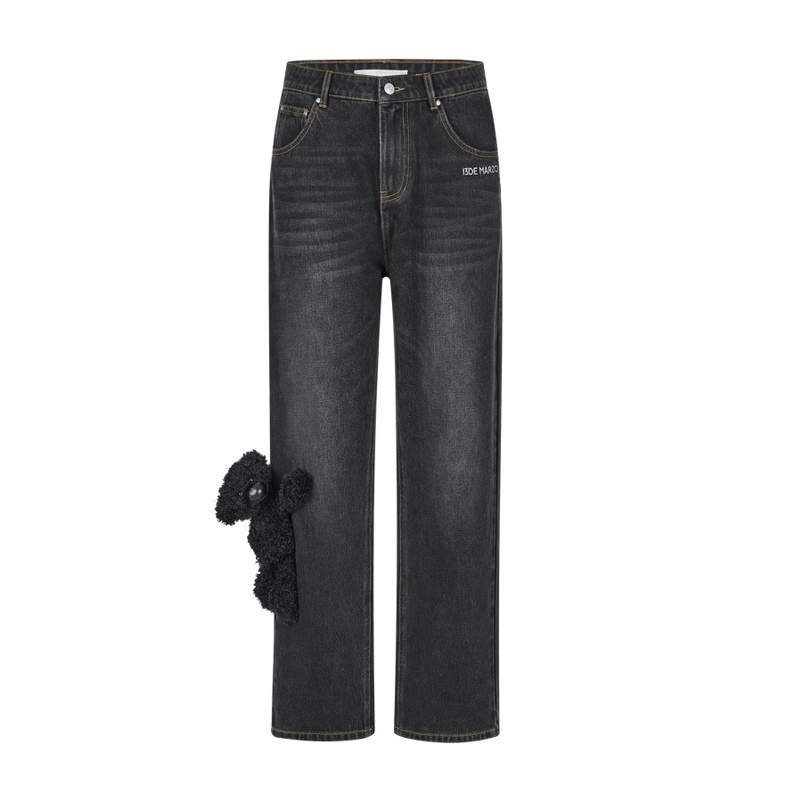 13DE MARZO Bear Base Washed Jeans - 13DE MARZO