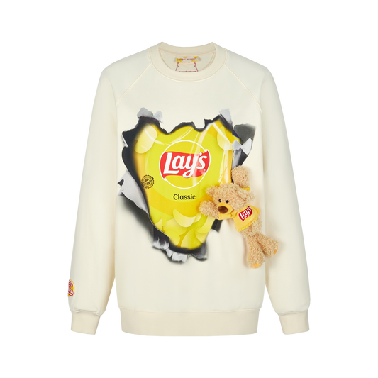 13DE MARZO Lay's Broken Printing Sweatershirt