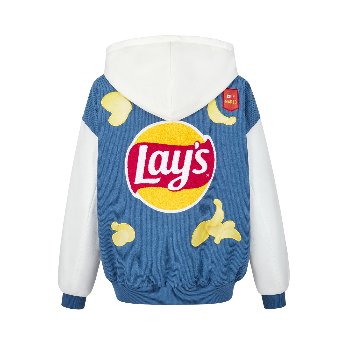 13DE MARZO Lay's Bear Corduroy Baseball Jacket