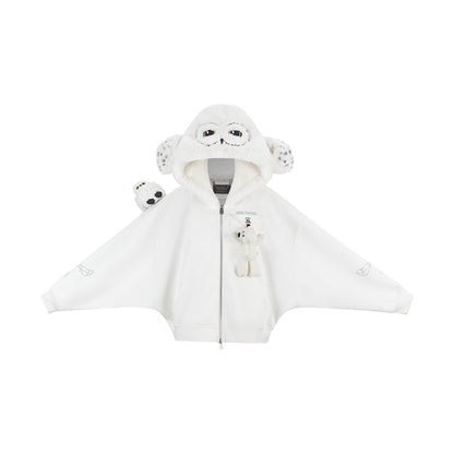 Harry Potter × 13DE MARZO Hedwig Hogwarts Offer Bear Hoodie - 13DE MARZO