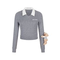 13DE MARZO Doozoo in Office Bear Knit Sweater