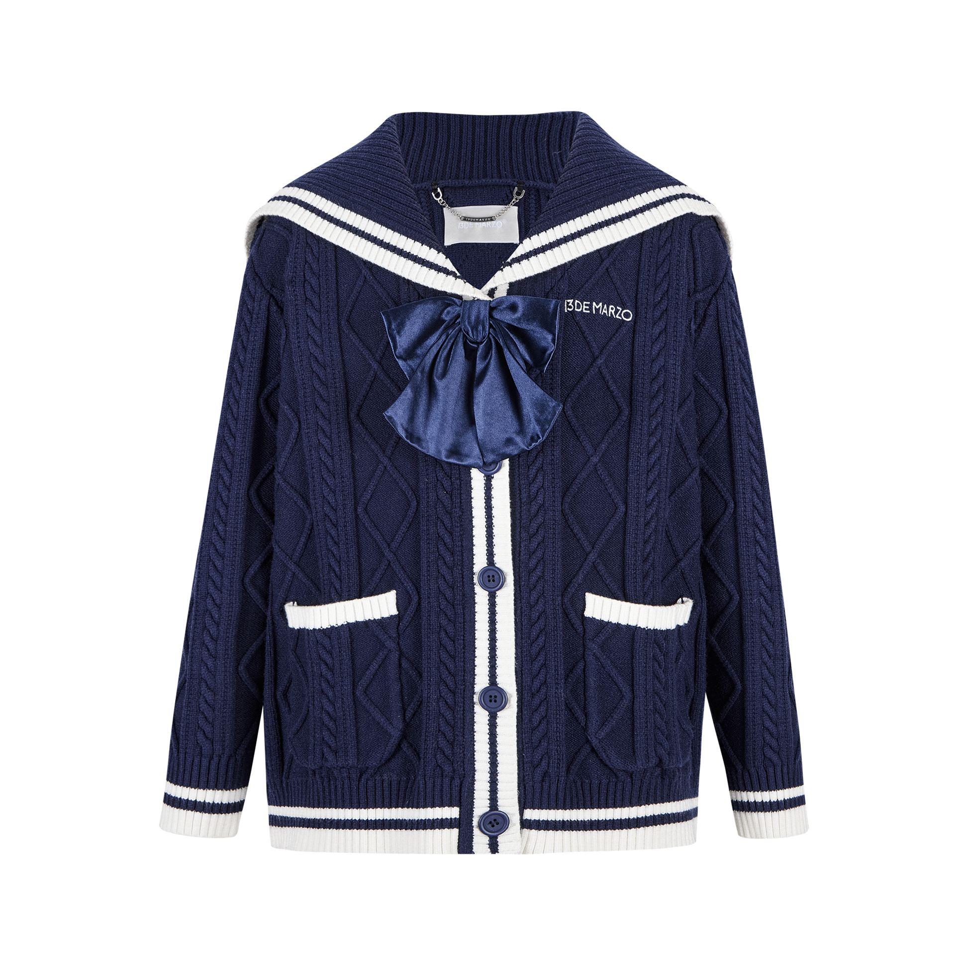 13DE MARZO Sailor Knitted Cardigan - 13DE MARZO