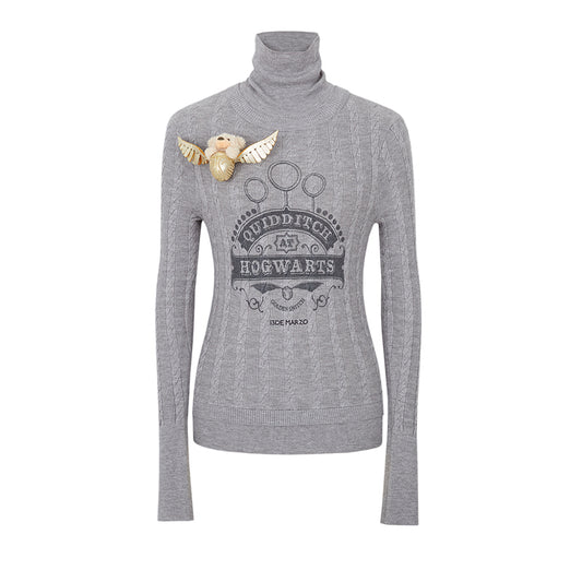 Harry Potter × 13DE MARZO Quidditch Bear High Neck Sweater - 13DE MARZO