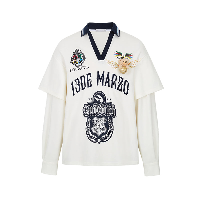 Harry Potter × 13DE MARZO Quidditch Bear Sports Shirt - 13DE MARZO