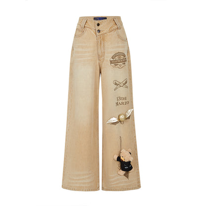 Harry Potter × 13DE MARZO Quidditch Bear Jeans - 13DE MARZO