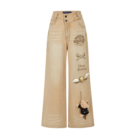 Harry Potter × 13DE MARZO Quidditch Bear Jeans - 13DE MARZO