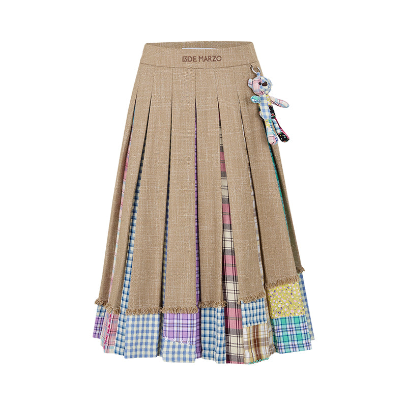 13DE MARZO Plaid Bear Shaded Skirt - 13DE MARZO