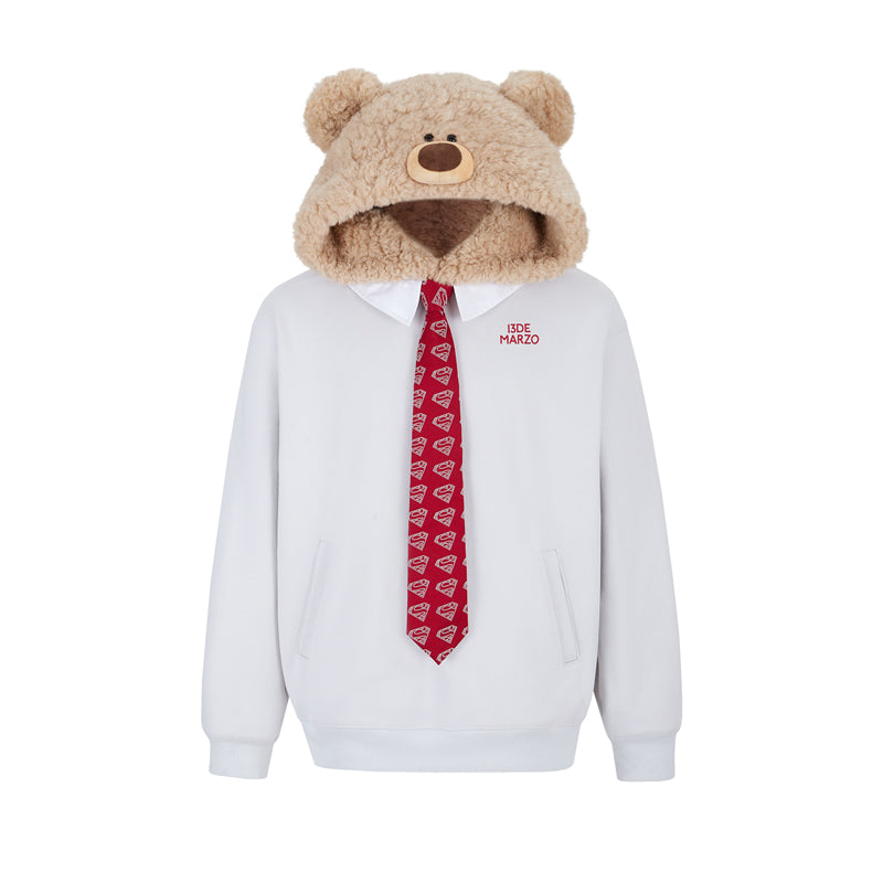 13DE MARZO Superman Bear Fuzzy Hoodie - 13DE MARZO