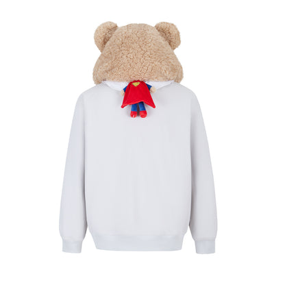13DE MARZO Superman Bear Fuzzy Hoodie - 13DE MARZO