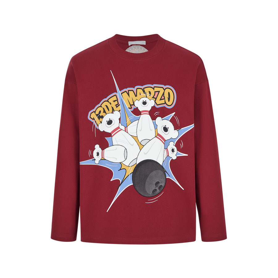13DE MARZO Bowling Bear T-Shirt - 13DE MARZO