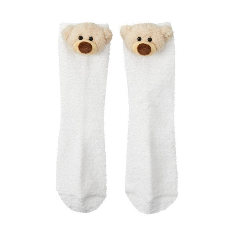 13DE MARZO Bear Fuzzy Socks - 13DE MARZO