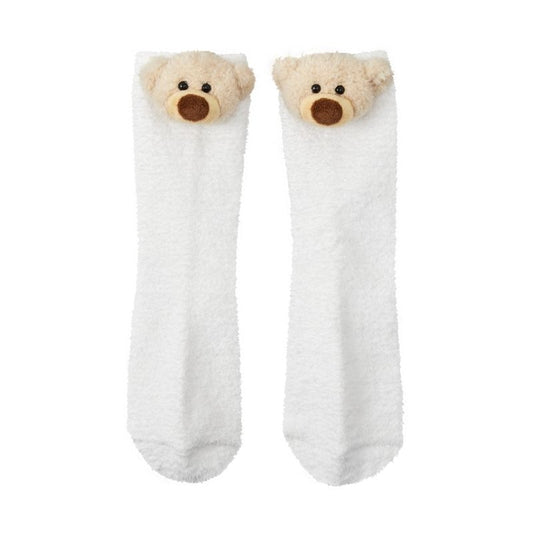 13DE MARZO Bear Fuzzy Socks - 13DE MARZO