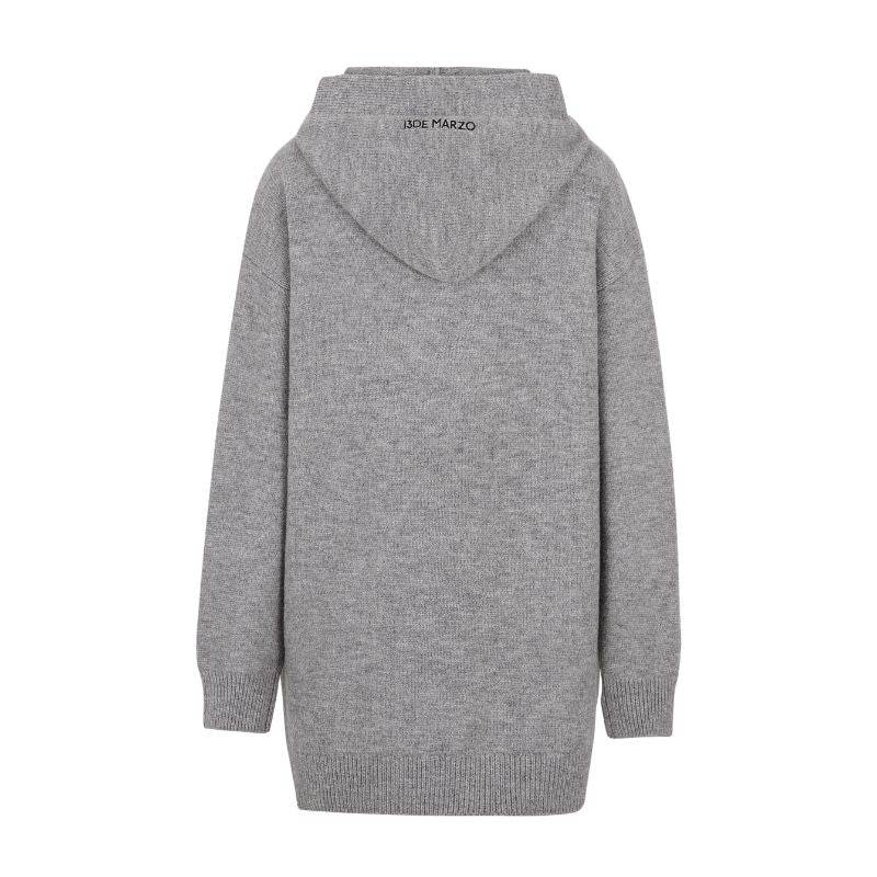 13DE MARZO Bear Knit Hoodie Dress Grey - 13DE MARZO