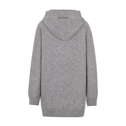 13DE MARZO Bear Knit Hoodie Dress Grey - 13DE MARZO