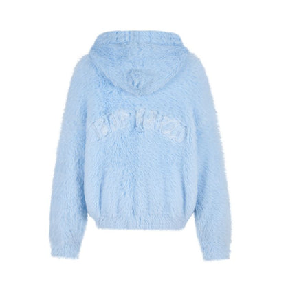 13DE MARZO Faux Mink Fur Zip Jacket - 13DE MARZO