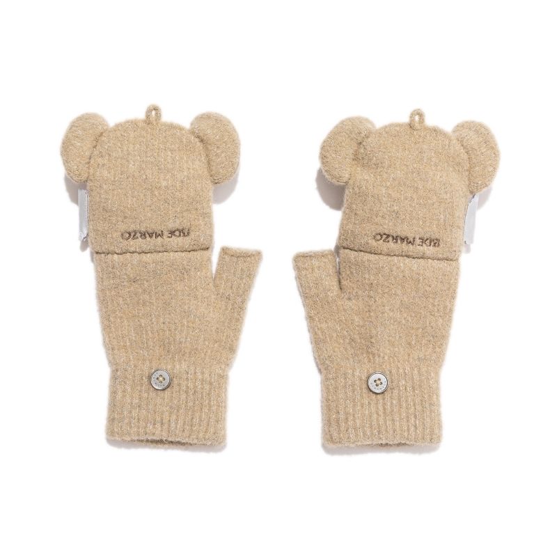 13DE MARZO Bear Two-Way Mittens - 13DE MARZO