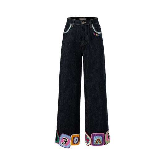 13DE MARZO Square Pattern Jeans - 13DE MARZO