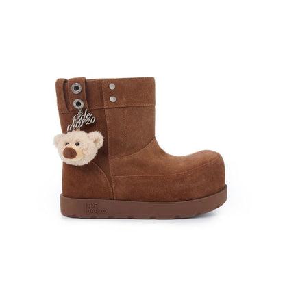 13DE MARZO Logo Snow Boots Brown - 13DE MARZO