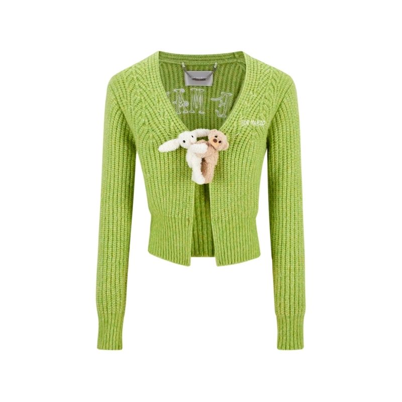 13DE MARZO Doozoo Cuddle Button Cardigan Green - 13DE MARZO