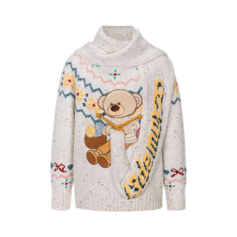 13DE MARZO Fair Isle Bear Knit Sweater - 13DE MARZO