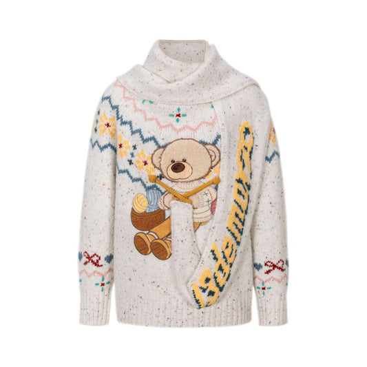 13DE MARZO Fair Isle Bear Knit Sweater - 13DE MARZO