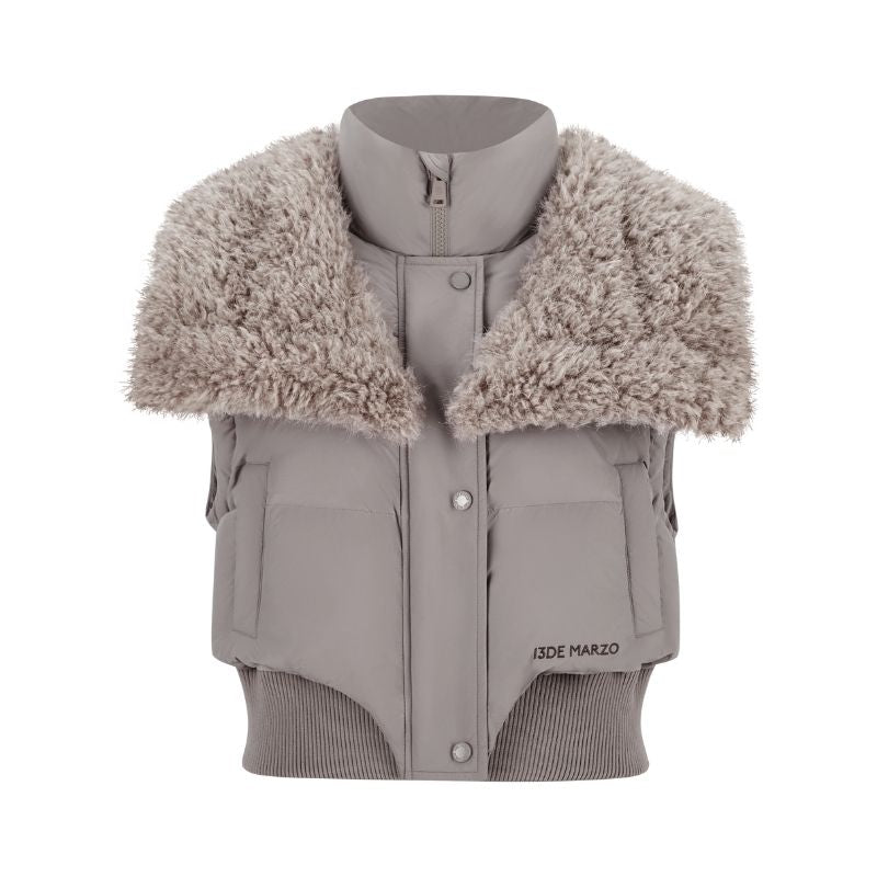 13DE MARZO Doozoo Detachable Short Down Jacket Grey - 13DE MARZO