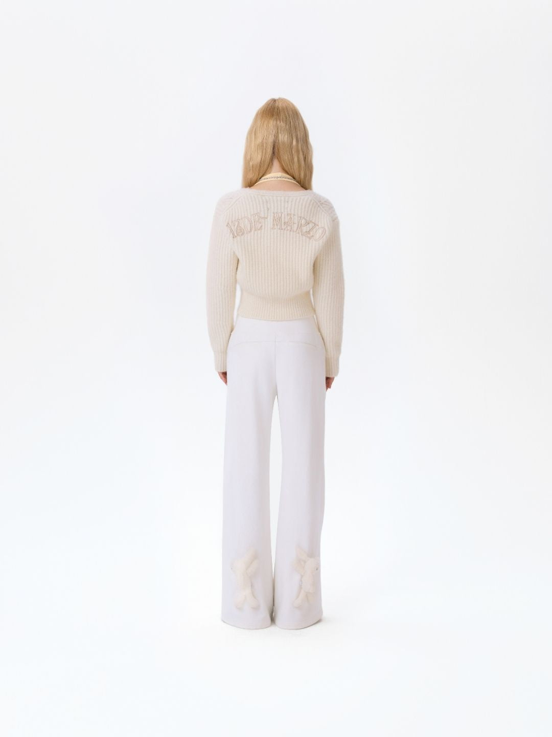 13DE MARZO Base Wide Flare Pants White - 13DE MARZO