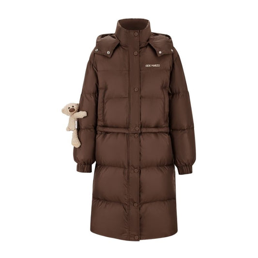 13DE MARZO Base Bear Long Down Jacket Brown - 13DE MARZO