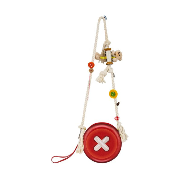 13DE MARZO｜Tailor Bear Button Bag Red