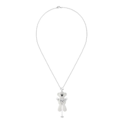 13DE MARZO Bear Angel Zircon Necklace - 13DE MARZO