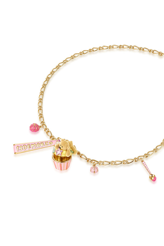 13DE MARZO Bear Cupcake Necklace - 13DE MARZO