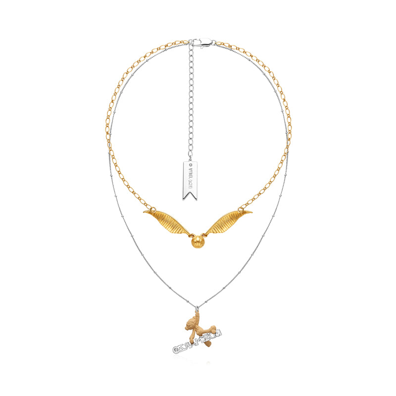 Harry Potter × 13DE MARZO Golden Snitch Bear Necklace - 13DE MARZO