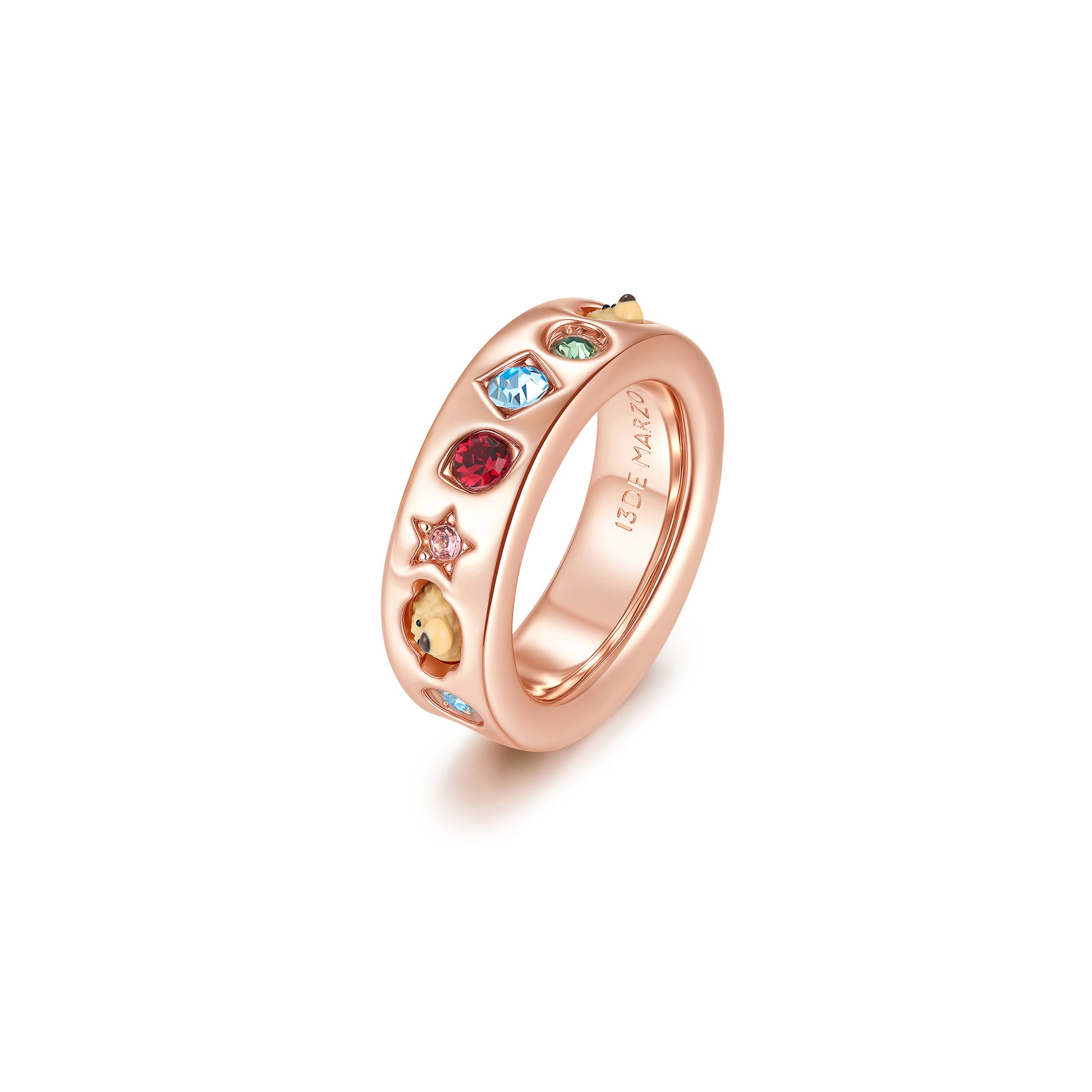 13DE MARZO Color Gems Bear Ring