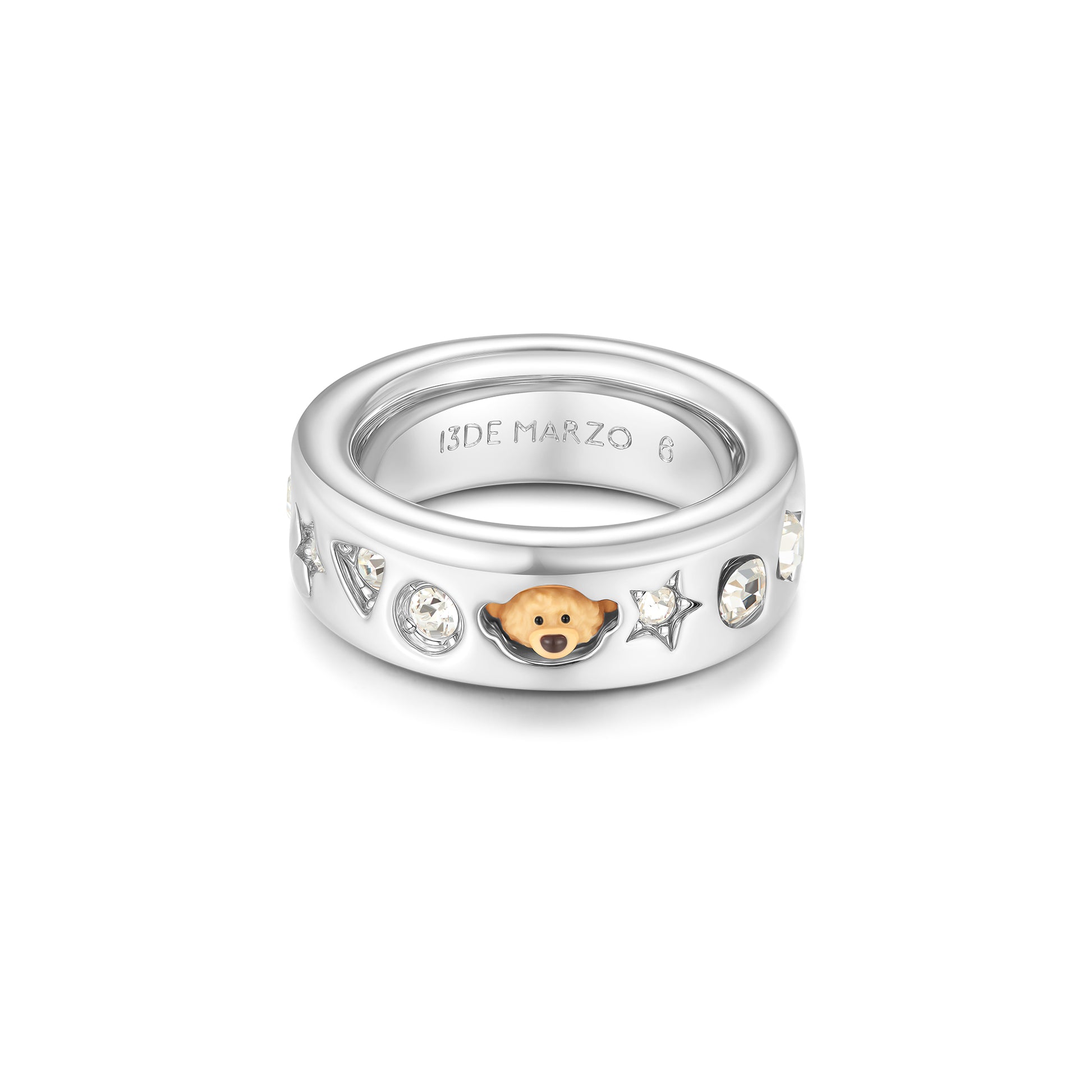 13DE MARZO Color Gems Bear Ring