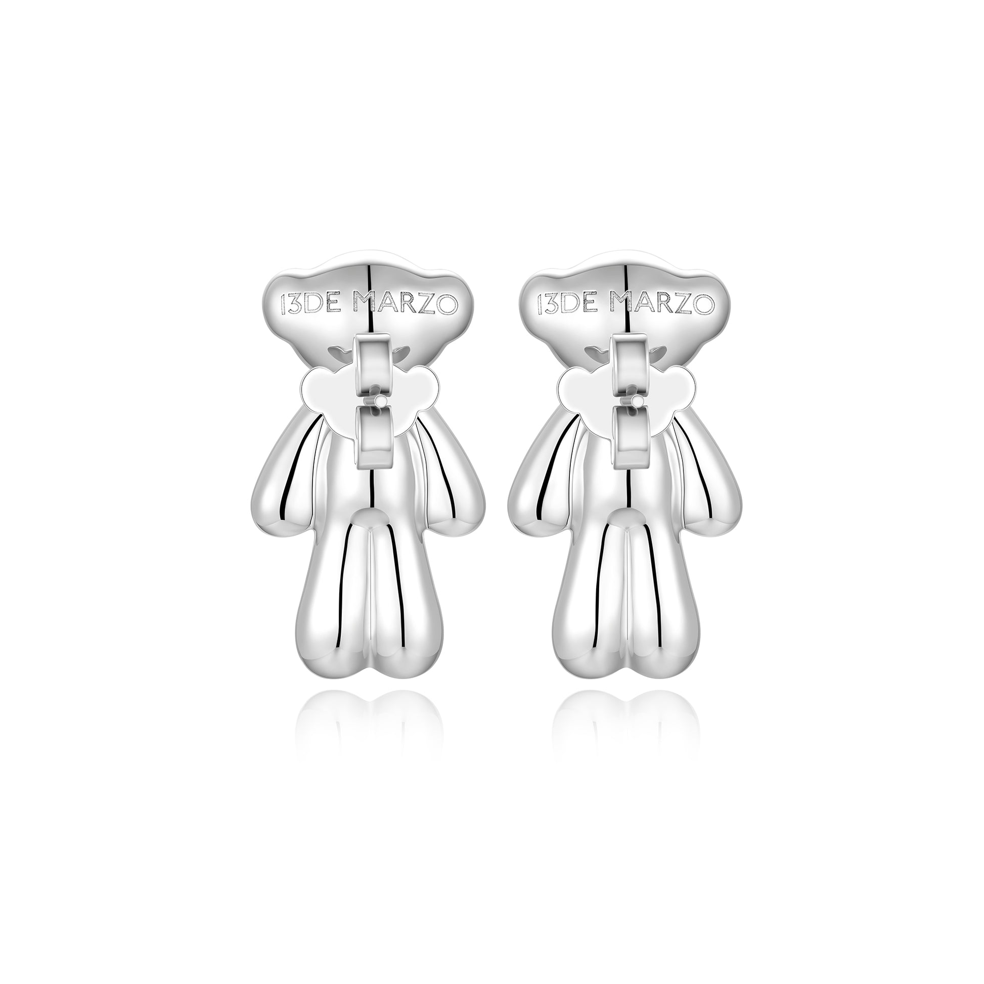 13DE MARZO Plush Bear Ear Stud - 13DE MARZO