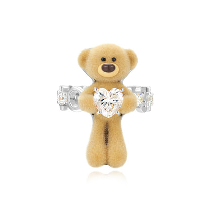 13DE MARZO Bear Hug Heart Ring - 13DE MARZO