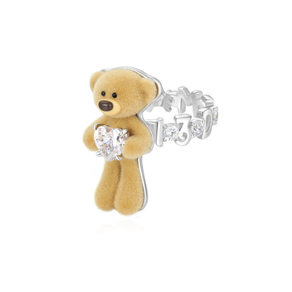 13DE MARZO Bear Hug Heart Ring - 13DE MARZO