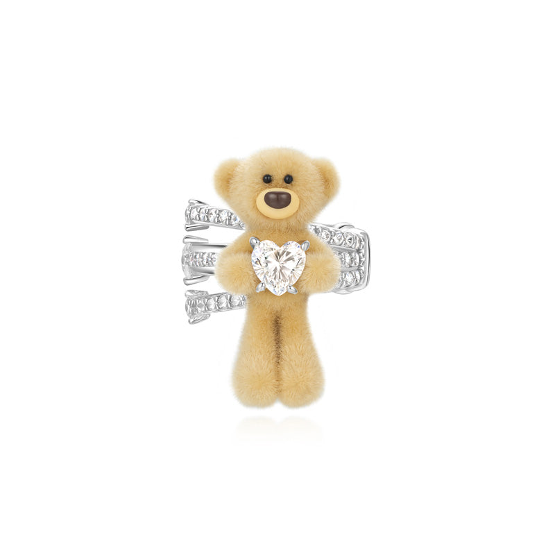 13DE MARZO Bear Hug Heart Ear Cuff - 13DE MARZO