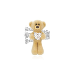 13DE MARZO Bear Hug Heart Ear Cuff