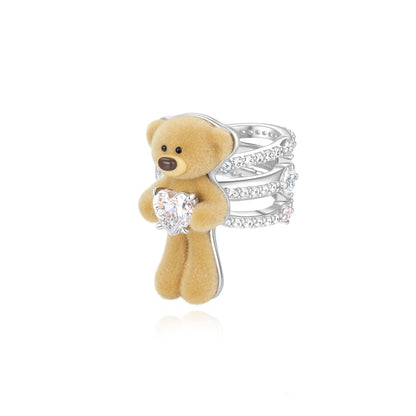 13DE MARZO Bear Hug Heart Ear Cuff - 13DE MARZO