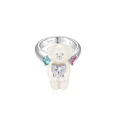 13DE MARZO Pearl Bear Ring