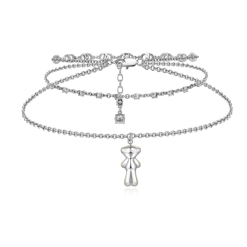 13DE MARZO Bear Hug Heart Layered Necklace - 13DE MARZO