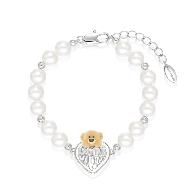 13DE MARZO Bear Heart Pearl Bracelet - 13DE MARZO