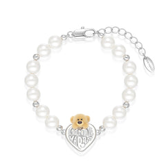 13DE MARZO Bear Heart Pearl Bracelet