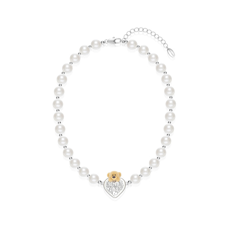 13DE MARZO Bear Heart Pearl Chain - 13DE MARZO