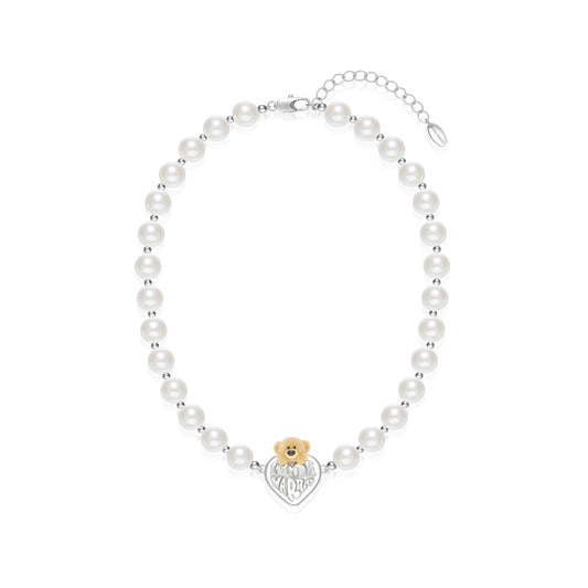 13DE MARZO Bear Heart Pearl Chain - 13DE MARZO