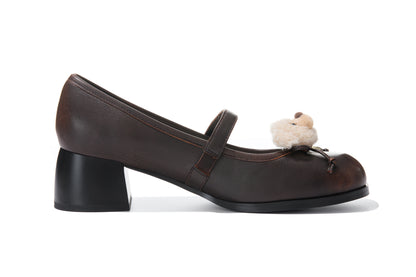 13DE MARZO High Heel Mary Jane Brown - 13DE MARZO